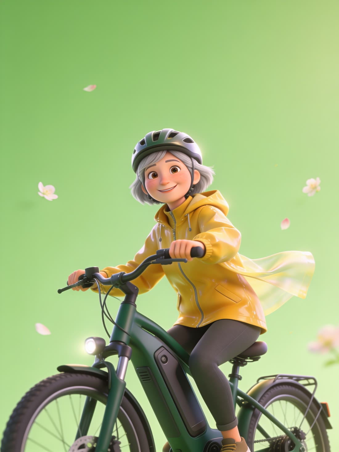 Radfahrerin auf einem E-Bike